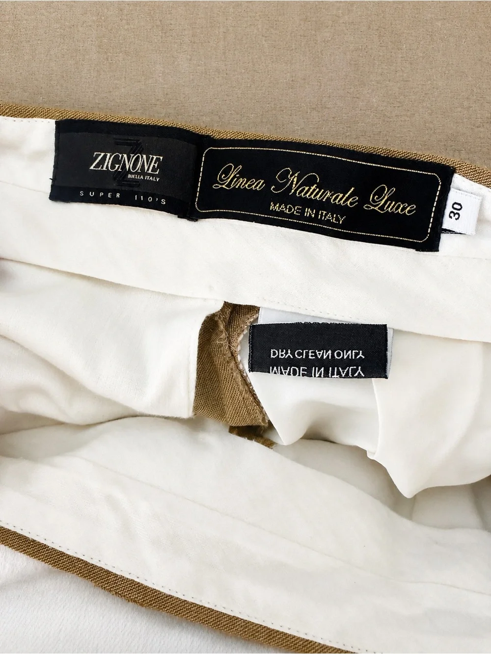 Linea Naturale Luxe Men’s 100% Wool Pleated Dress Pants Size 30 Made in Italy